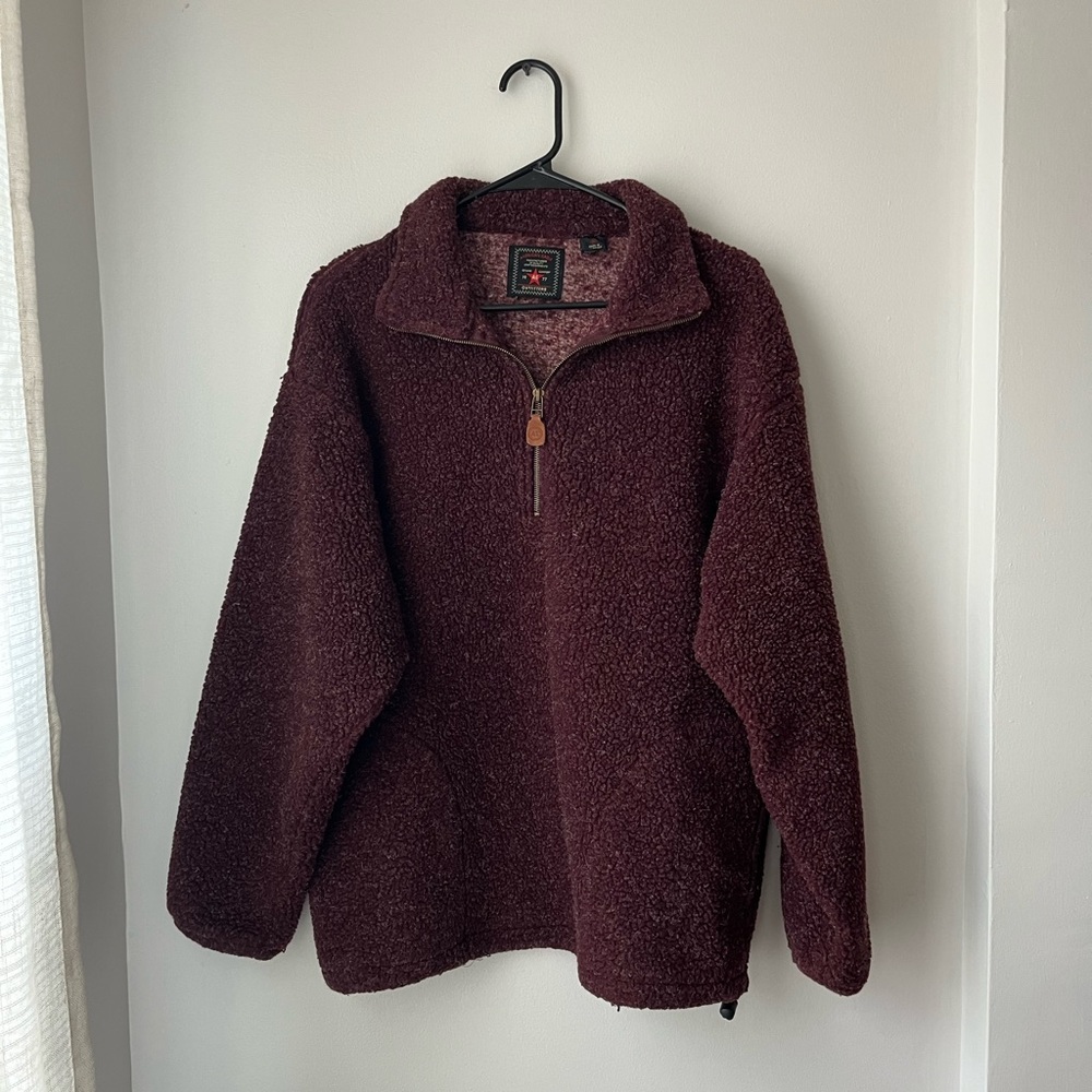 Women’s Vintage American Eagle Sherpa 1/4 Zip Sweater Size M